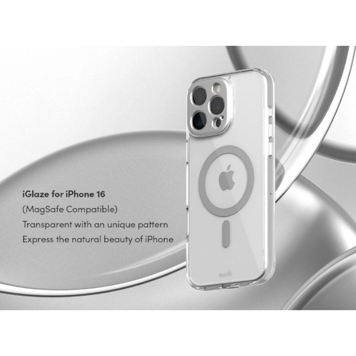 Moshi iGlaze MagSafe Apple iPhone 16 Pro Max (Luna Silver)
