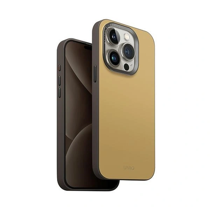 UNIQ Lyden DS Apple iPhone 15 Pro Max Magclick Charging canary yellow-flint grey