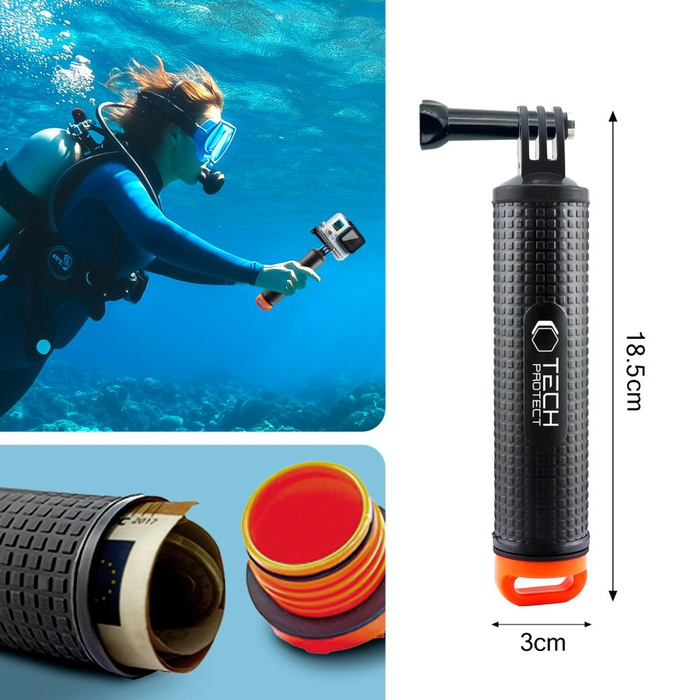Tech-Protect GA100 Float Hand Grip GOPRO / DJI Black