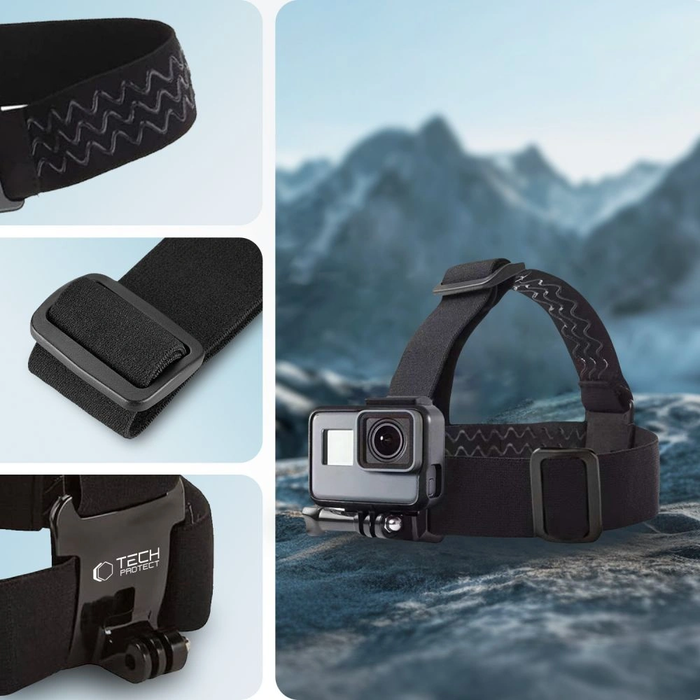 Tech-Protect GA100 Head Mount GOPRO / DJI Black