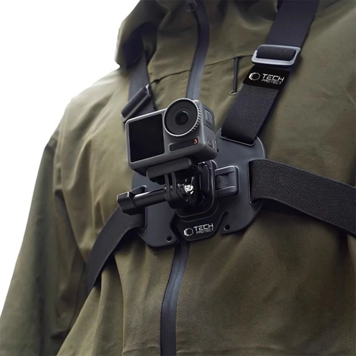 Tech-Protect GA100 Chest Mount GOPRO / DJI Black