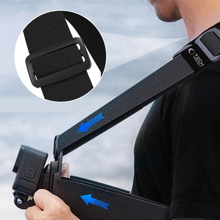 Tech-Protect GA100 Chest Mount GOPRO / DJI Black
