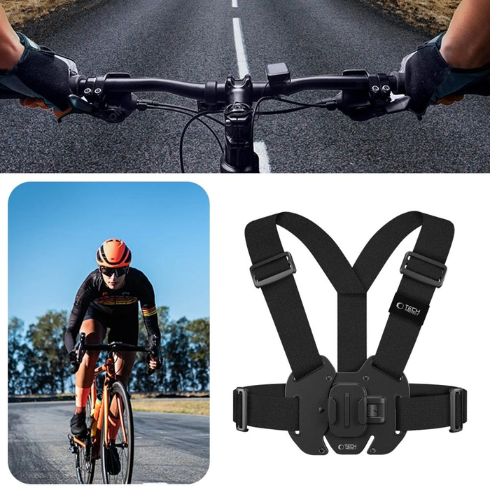 Tech-Protect GA100 Chest Mount GOPRO / DJI Black