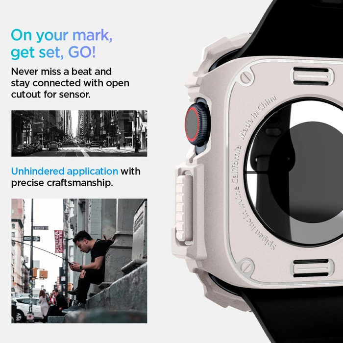 Spigen Rugged Armor Apple Watch 10 / 11 46mm Dune Beige