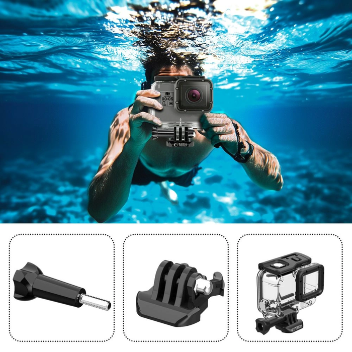 Tech-Protect GA200 Waterproof Case GOPRO Hero 5 / 6 / 7 Clear