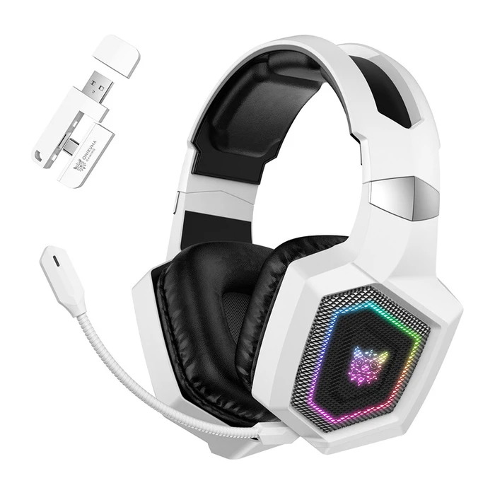 Onikuma GT806 Wireless Over‑Ear Gaming Headset Bluetooth / USB - White