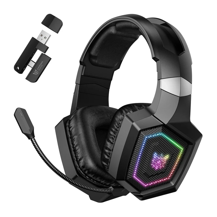 Onikuma GT806 Ασύρματο Over Ear Gaming Headset με RGB, Bluetooth & USB
