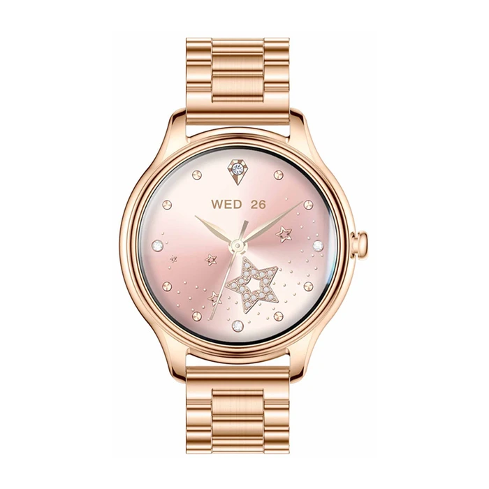 Colmi L28 Smartwatch (Gold with Gold Steel Strap)