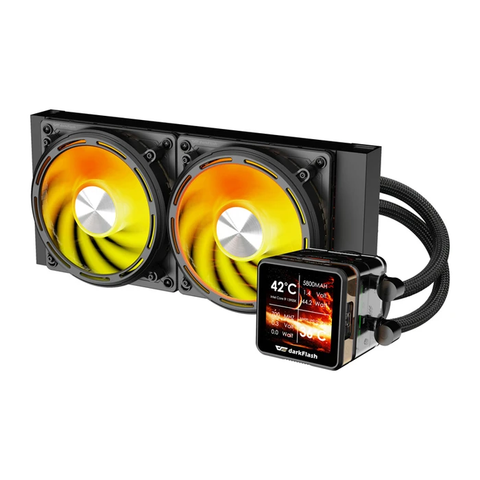 Darkflash Explore DE240 Υδρόψυξη AIO CPU 240mm με 2x 120mm ARGB Ανεμιστήρες