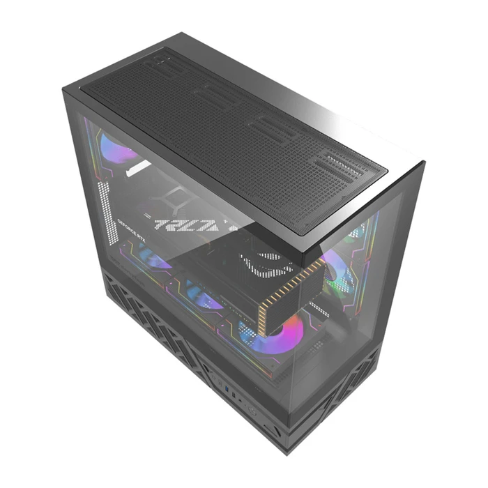 Darkflash DS950 Gaming Mini Tower Κουτί Υπολογιστή με Πλαϊνό Παράθυρο και ARGB Φωτισμό Μαύρο