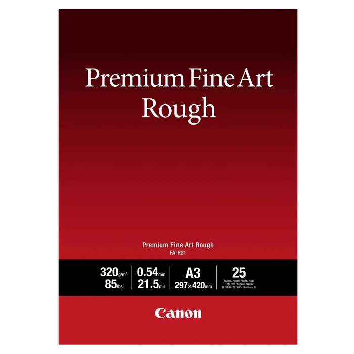 Canon FA-RG1 Premium Fine Art Smooth Photo Paper A3 320 g/m² for Inkjet Printers - 25 Sheets (4562C003)