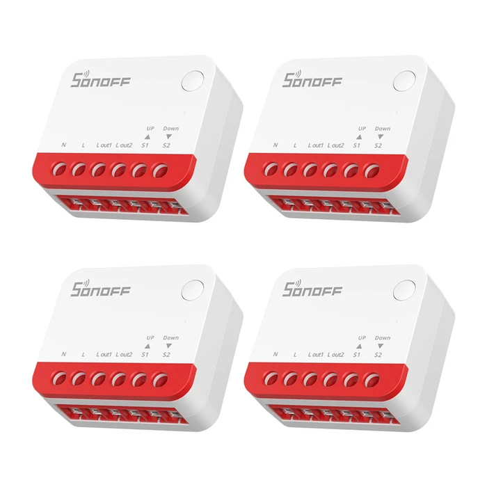 Sonoff Mini-zbrbs Έξυπνος Διακόπτης Wi‑Fi & ZigBee 1A (με Ουδέτερο) - Σετ 4 τεμ.