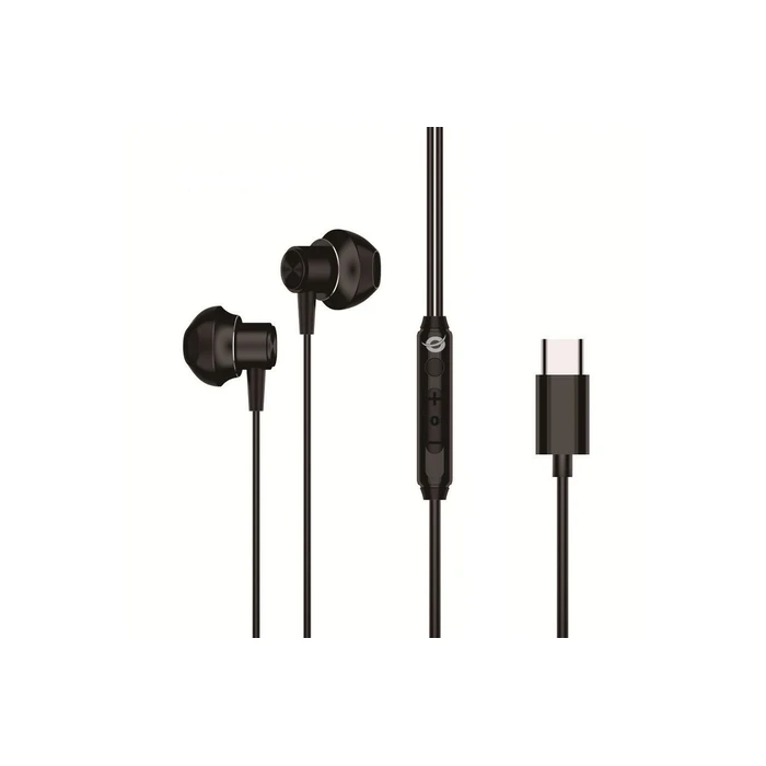 Conceptronic BRENDAN04B In-ear Handsfree Earphones with USB-C Plug Black