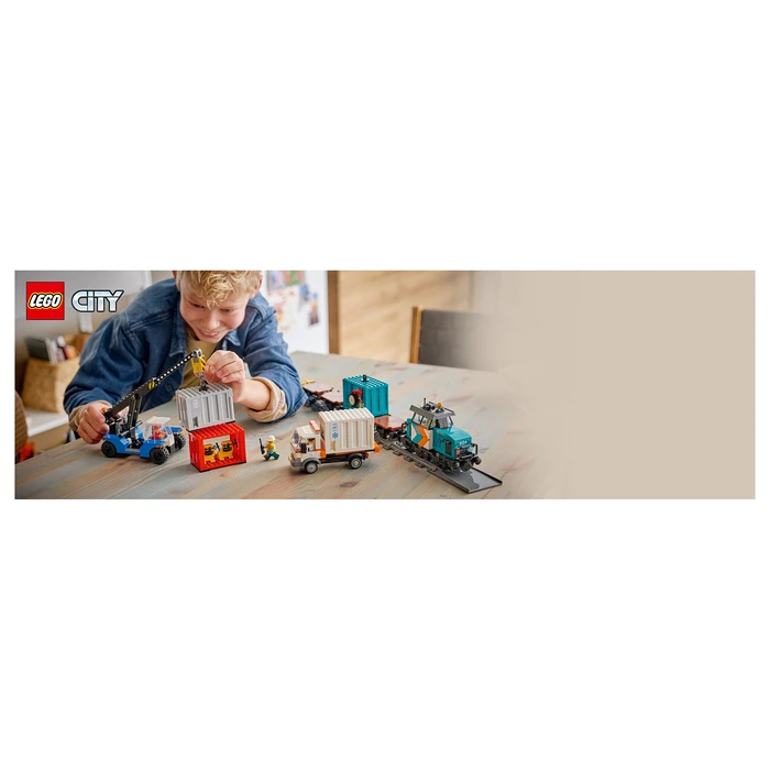 LEGO City Λιμενικό Φορτηγό Τρένο με Γερανό & Φορτηγό, 7+ ετών, 803 τεμάχια (60509)
