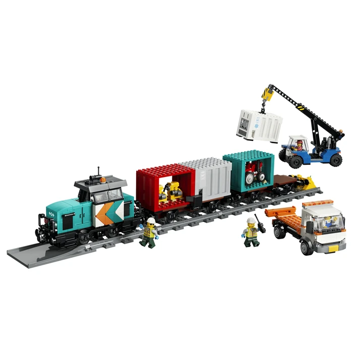 LEGO City Λιμενικό Φορτηγό Τρένο με Γερανό & Φορτηγό, 7+ ετών, 803 τεμάχια (60509)