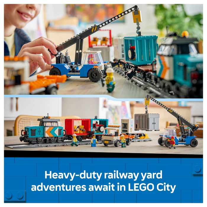 LEGO City Λιμενικό Φορτηγό Τρένο με Γερανό & Φορτηγό, 7+ ετών, 803 τεμάχια (60509)