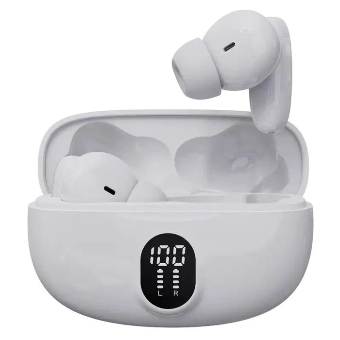 Denver TWE-57 In-ear Bluetooth Handsfree Ακουστικά με Θήκη Φόρτισης Λευκά