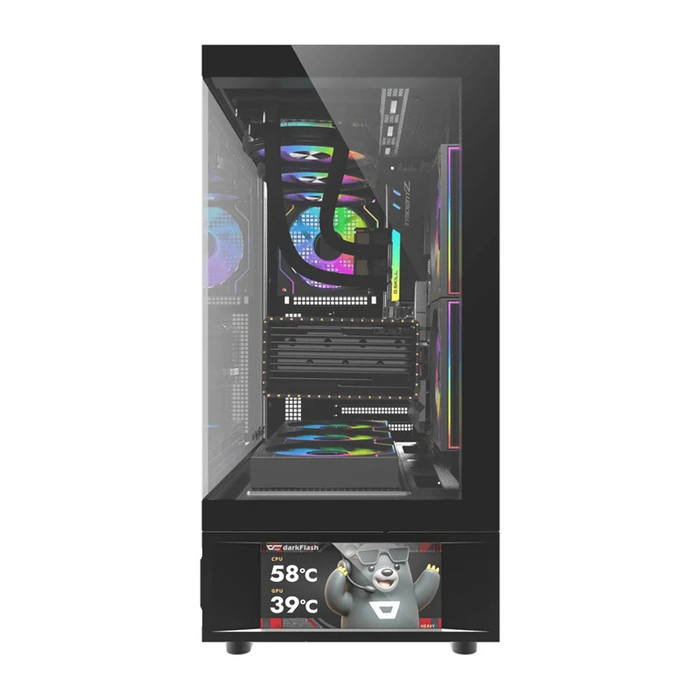 Darkflash DS950V Gaming Midi Tower Κουτί Υπολογιστή με Πλαϊνό Παράθυρο Μαύρο