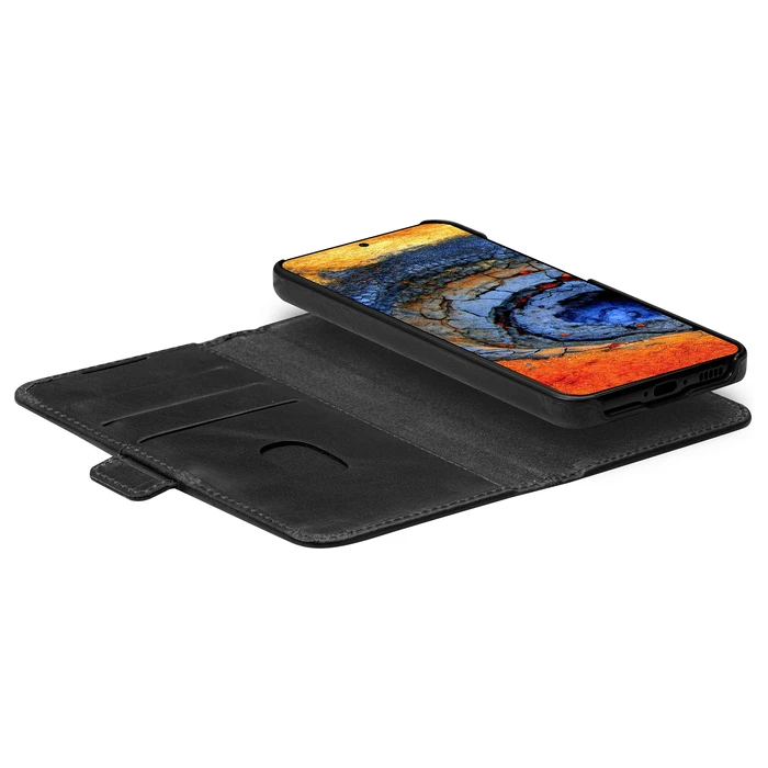 Dbramante1928 Lynge – Galaxy S25 (S25 Ultra) – Black 2-in-1 Wallet Folio Case
