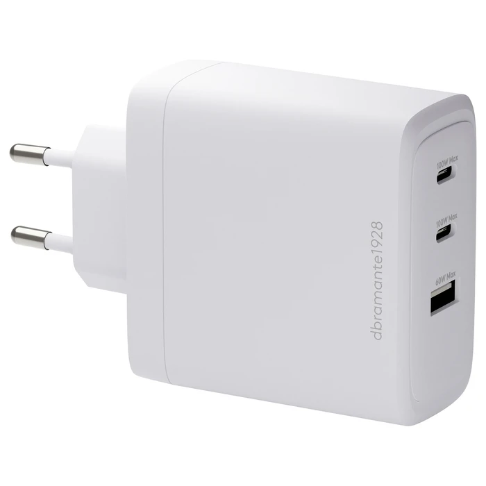 Dbramante1928 re-charge - Φορτιστής Τοίχου 100W (2 x USB-C, 1 x USB-A) - Λευκό