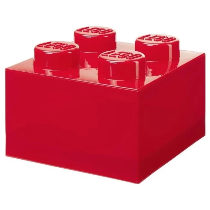LEGO Τουβλάκι Αποθήκευσης 4 40090804 Κόκκινο Διαφανές
