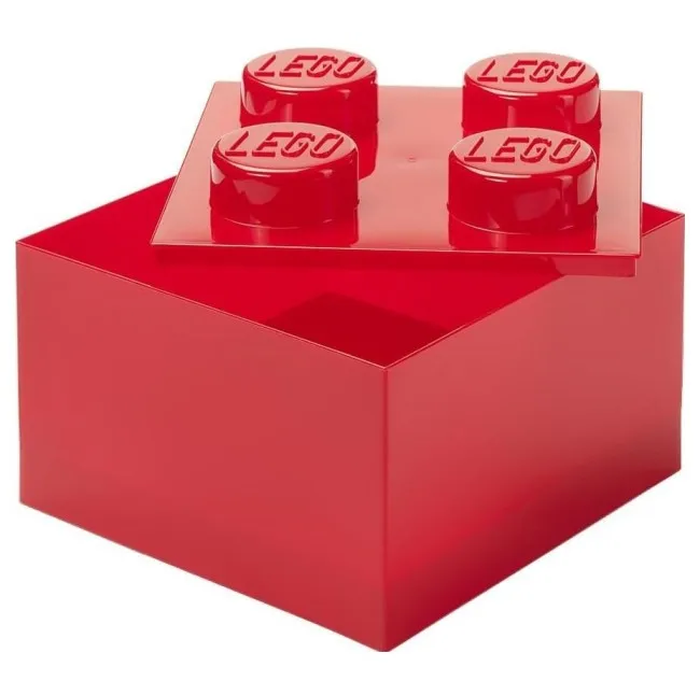 LEGO Τουβλάκι Αποθήκευσης 4 40090804 Κόκκινο Διαφανές