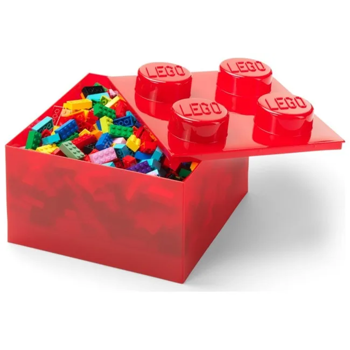 LEGO Τουβλάκι Αποθήκευσης 4 40090804 Κόκκινο Διαφανές