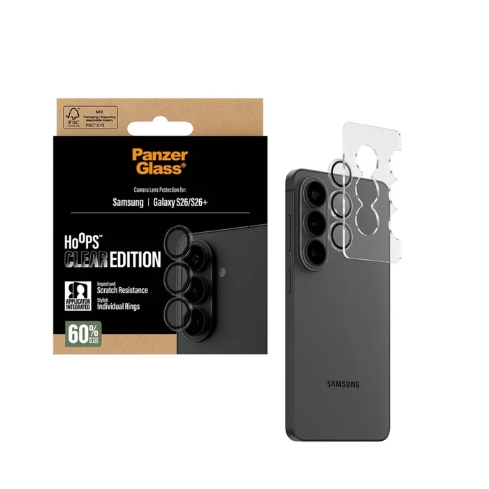 PanzerGlass Hoops Διαφανές Προστατευτικό Φακού για Samsung Galaxy S26 / S26+