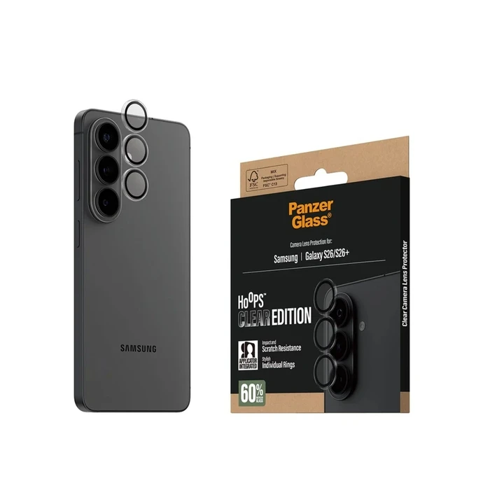 PanzerGlass Hoops Διαφανές Προστατευτικό Φακού για Samsung Galaxy S26 / S26+
