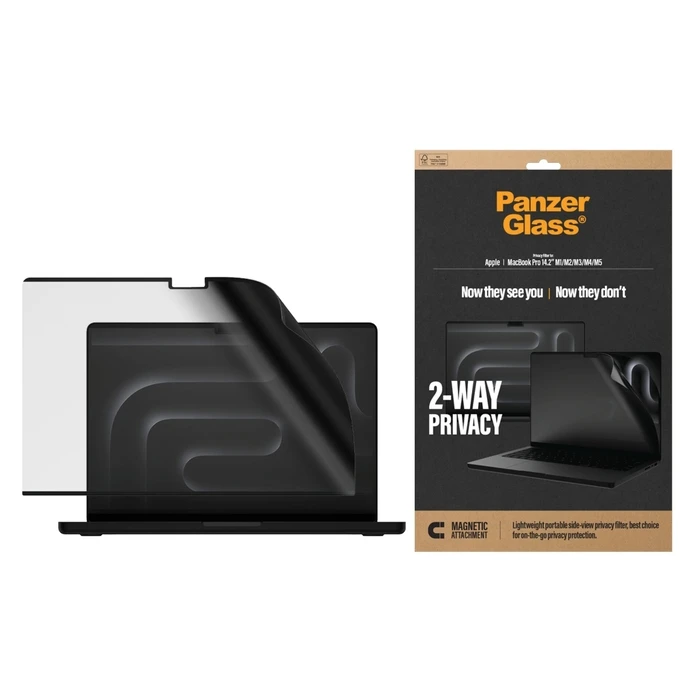 PanzerGlass Μαγνητικό Φίλτρο Απόρρητο 2-κατευθύνσεων PET για Apple MacBook Pro 14.2"