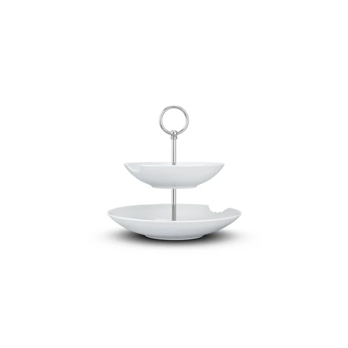 FIFTYEIGHT Food-Tempel 2-tier, deep plates with 'bite' edge