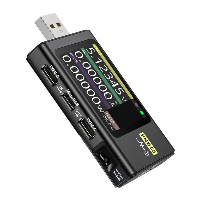 FNIRSI USB Tester FNB58 Μαύρο