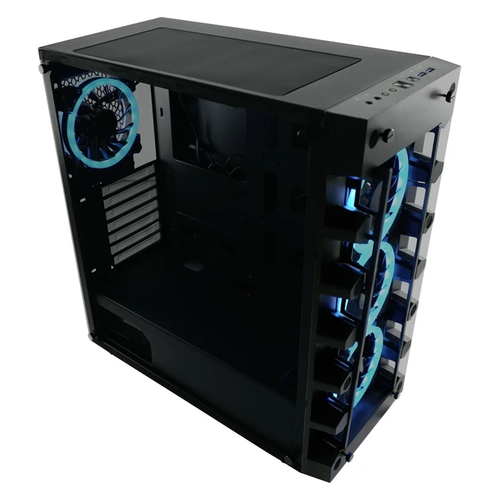 LC-Power LC-709B-ON Midi Tower Gaming Κουτί PC με RGB & USB 3.0 - Μαύρο