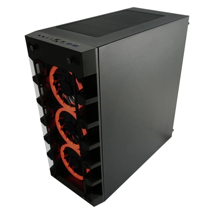 LC-Power LC-709B-ON Midi Tower Gaming Κουτί PC με RGB & USB 3.0 - Μαύρο