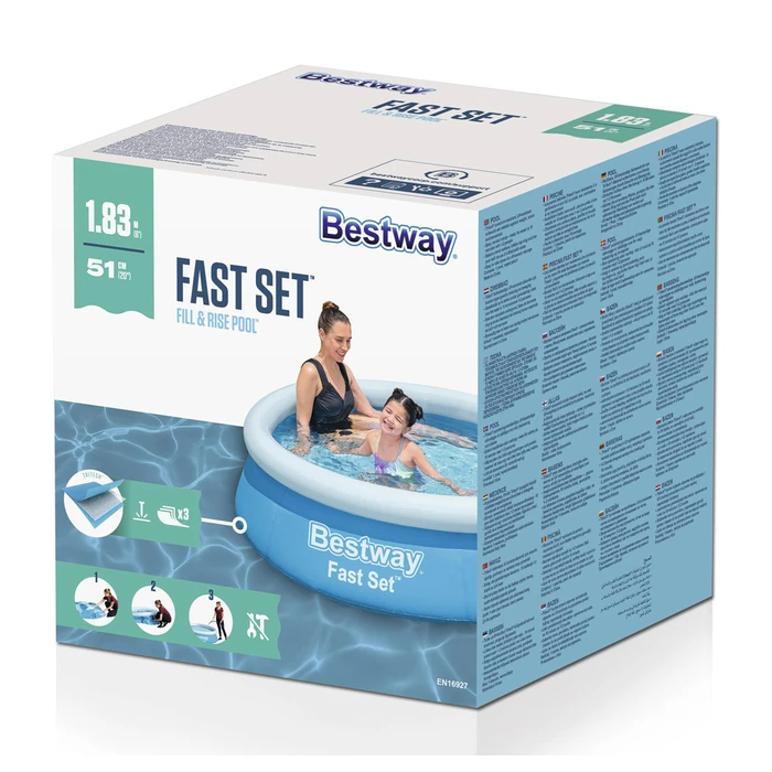 Bestway παιδική φουσκωτή πισίνα 57392, 940lt, Φ183x51cm, μπλε