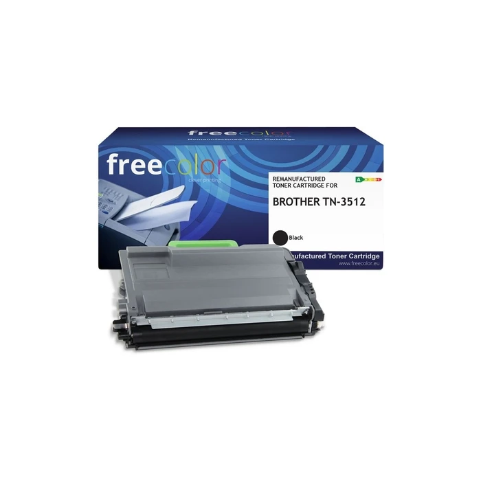 Freecolor Remanufactured Toner Cartridge for Brother TN-3512, Black, 12,000 pages
