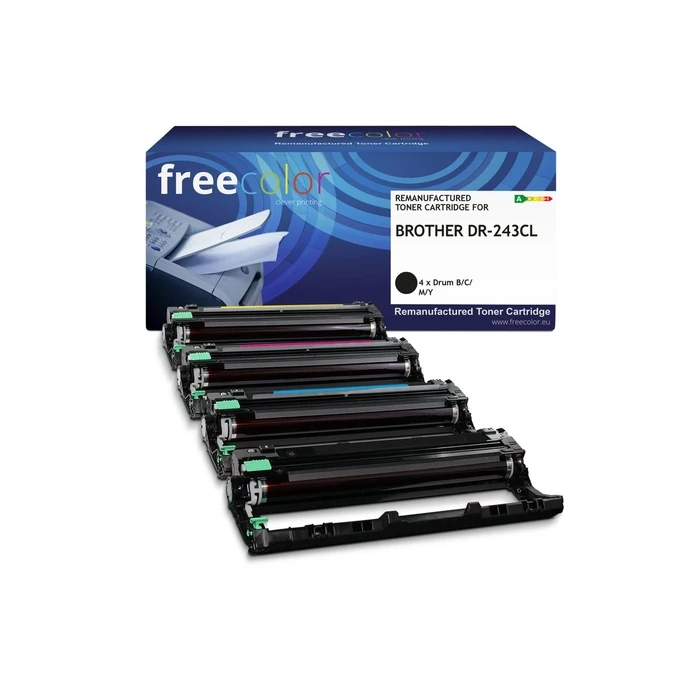Freecolor Remanufactured Drum Kit for Brother DR-243CL (BK/C/M/Y) - 18,000 pages - SKU 574896