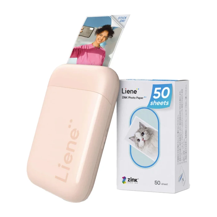 Φορητός Εκτυπωτής Φωτογραφιών Liene Pearl Zink με Wi‑Fi & Bluetooth (Ροζ)