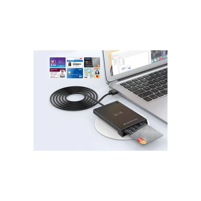 CONCEPTRONIC Dual-Interface Smart-ID Αναγνώστης Κάρτας USB-A Μαύρο