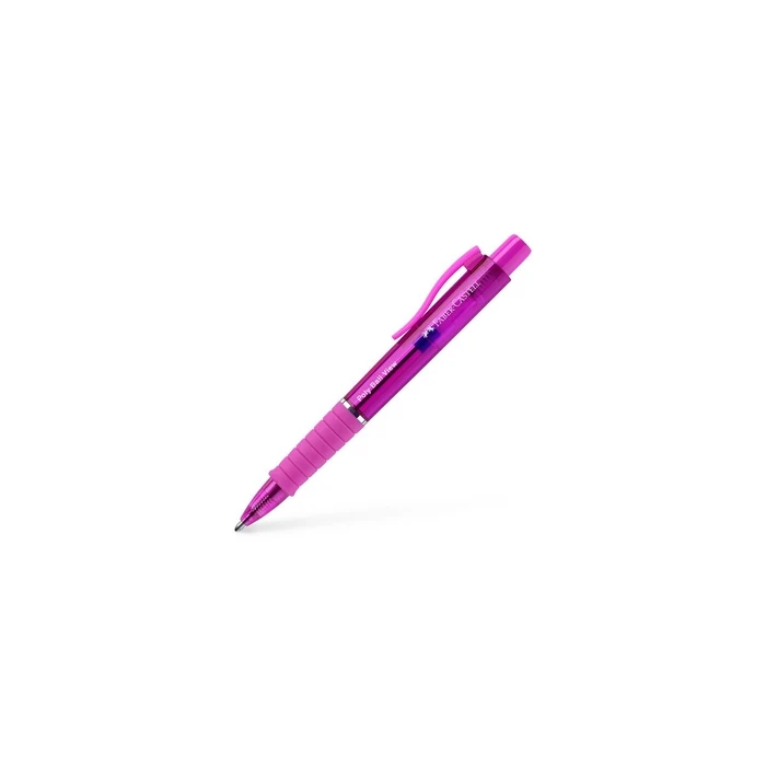Faber-Castell KS Poly Ball View Electric Fuchsia — Στυλό Μπλoύ Μελάνι (Electric Fuchsia)