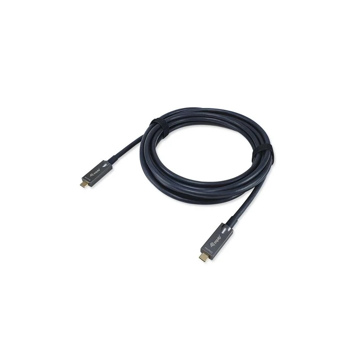 Equip USB-C 3.2 to USB-C Active Optical Cable (AOC) — 7.50 m, 10 Gbit/s, 4K@60Hz, PD 60W, Black, M/M (MPN 119464, SKU 578203)
