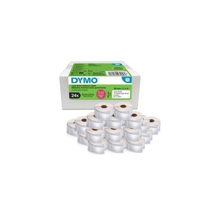 DYMO LW - Ετικέτες επιστροφής (Vorteilspack) 25 x 54 mm, 24 ρολά x 500 τεμ.