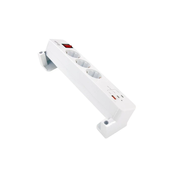 Power Strip 3-Socket with Switch and 2m Cable 245556 - Equip