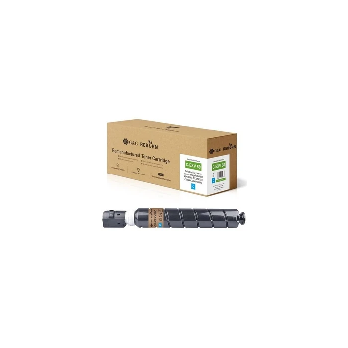 G&G Reborn-Toner συμβατό με Canon C-EXV58 (3764C002) C (Κυανό)