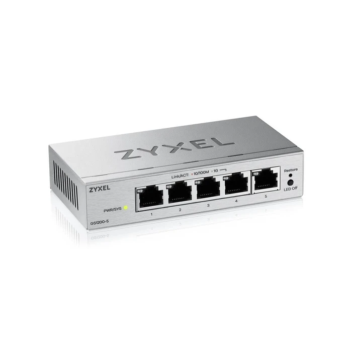 Zyxel GS1200-5v3 5-Port Gigabit Web Managed Switch (GS1200-5V3-EU0101F) - SKU: 579329 - EAN: 4718937649853