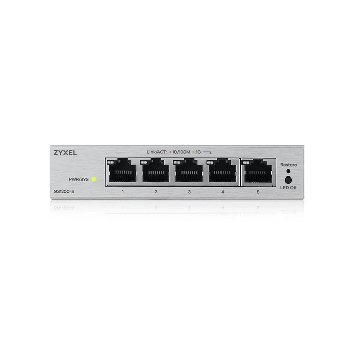 Zyxel GS1200-5v3 5-Port Gigabit Web Managed Switch (GS1200-5V3-EU0101F) - SKU: 579329 - EAN: 4718937649853