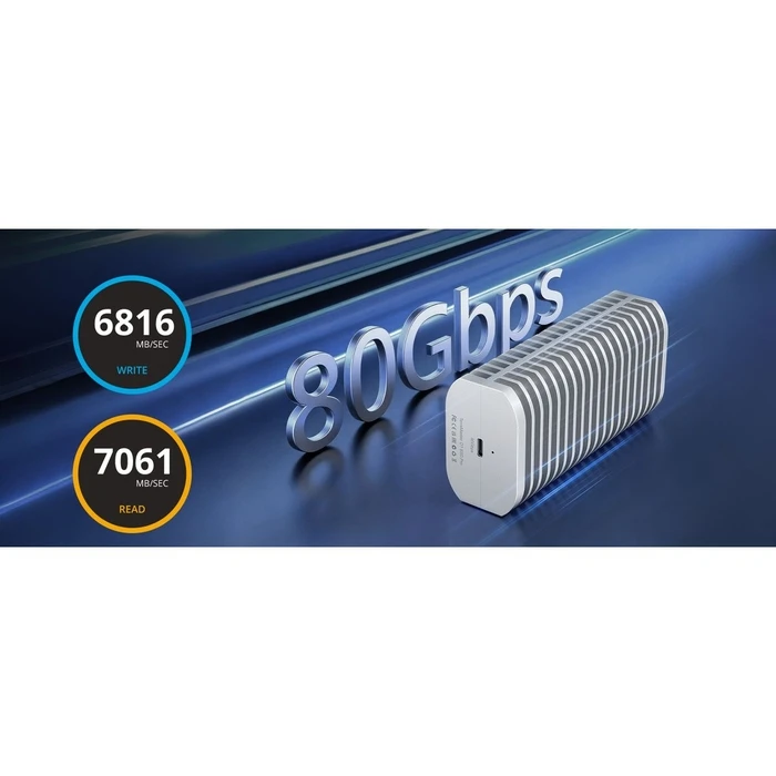 TerraMaster D1 SSD Pro 1-θήκης M.2 NVMe εξωτερική θήκη SSD Thunderbolt 5 (80Gbps)
