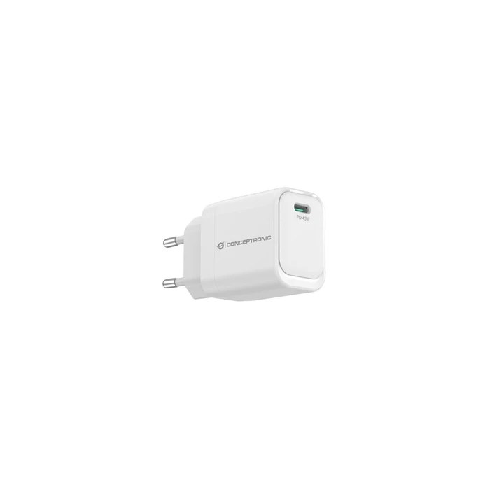Conceptronic 1-Port 45W GaN USB-C Charger PD 3.0 / PPS White (ALTHEA19W45)