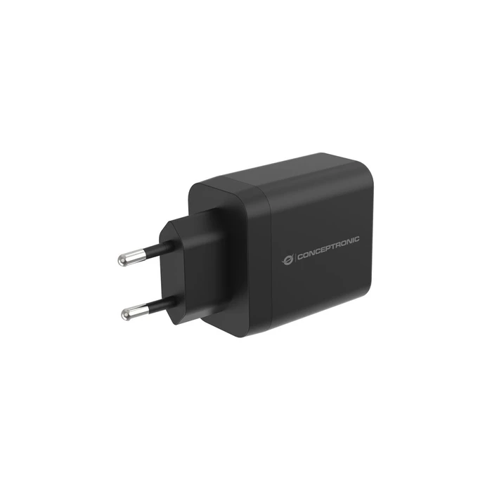 Conceptronic Φορτιστής Τοίχου GaN 45W USB-C & USB-A Μαύρος (ALTHEA20B45)