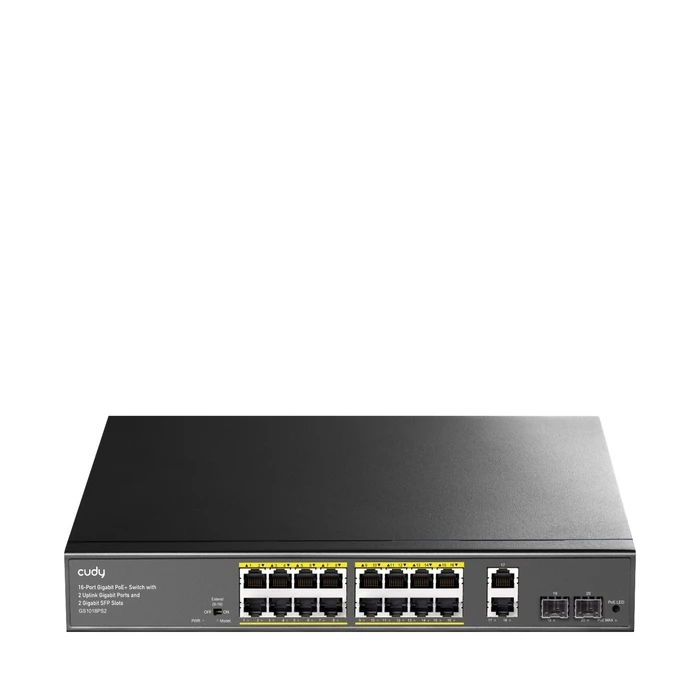Network Switch Cudy GS1018PS2 16-GbE PoE with 2 Uplink GbE and 2 Uplink SFP